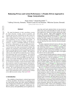 Balancing Privacy and Action Performance: A Penalty-Driven Approach to Image Anonymization