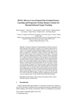DCFG: Diverse Cross-Channel Fine-Grained Feature Learning and Progressive Fusion Siamese Tracker for Thermal Infrared Target Tracking