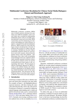 Multimodal Coreference Resolution for Chinese Social Media Dialogues: Dataset and Benchmark Approach