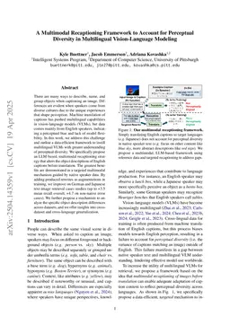 A Multimodal Recaptioning Framework to Account for Perceptual Diversity Across Languages in Vision-Language Modeling