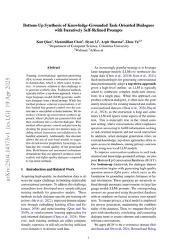 Bottom-Up Synthesis of Knowledge-Grounded Task-Oriented Dialogues with Iteratively Self-Refined Prompts