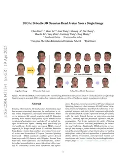 SEGA: Drivable 3D Gaussian Head Avatar from a Single Image