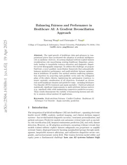 Balancing Fairness and Performance in Healthcare AI: A Gradient Reconciliation Approach