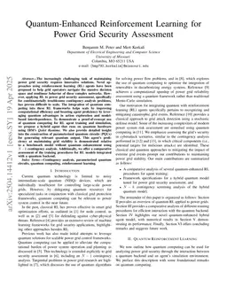 Quantum-Enhanced Reinforcement Learning for Power Grid Security Assessment