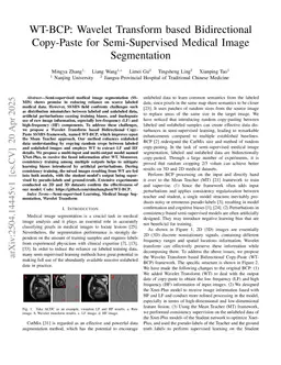 WT-BCP: Wavelet Transform based Bidirectional Copy-Paste for Semi-Supervised Medical Image Segmentation