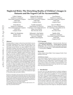 Neglected Risks: The Disturbing Reality of Children's Images in Datasets and the Urgent Call for Accountability