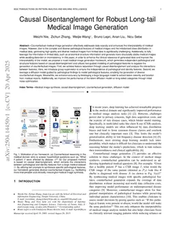 Causal Disentanglement for Robust Long-tail Medical Image Generation