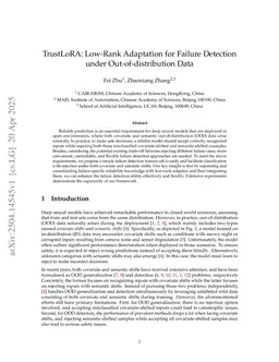 TrustLoRA: Low-Rank Adaptation for Failure Detection under Out-of-distribution Data
