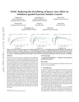 VGNC: Reducing the Overfitting of Sparse-view 3DGS via Validation-guided Gaussian Number Control