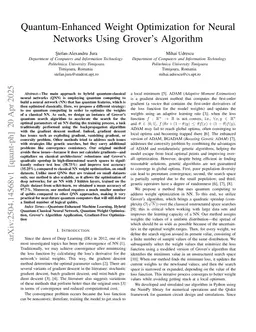 Quantum-Enhanced Weight Optimization for Neural Networks Using Grover's Algorithm