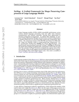 NoWag: A Unified Framework for Shape Preserving Compression of Large Language Models