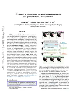 Phoenix: A Motion-based Self-Reflection Framework for Fine-grained Robotic Action Correction