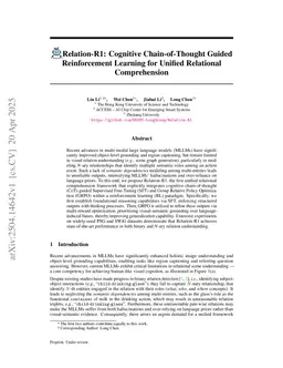 Relation-R1: Progressively Cognitive Chain-of-Thought Guided Reinforcement Learning for Unified Relation Comprehension