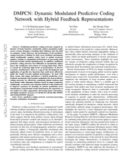 DMPCN: Dynamic Modulated Predictive Coding Network with Hybrid Feedback Representations