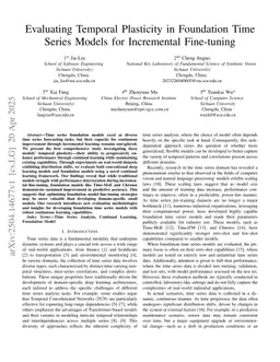 Evaluating Temporal Plasticity in Foundation Time Series Models for Incremental Fine-tuning