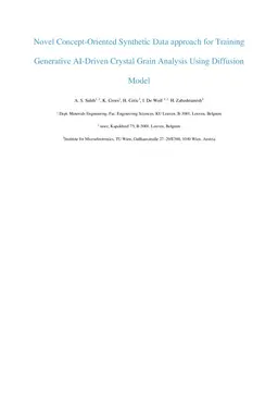 Novel Concept-Oriented Synthetic Data approach for Training Generative AI-Driven Crystal Grain Analysis Using Diffusion Model