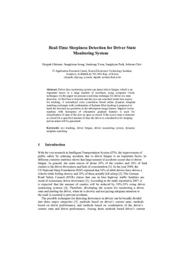 Real-Time Sleepiness Detection for Driver State Monitoring System