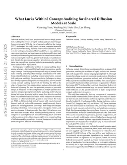 What Lurks Within? Concept Auditing for Shared Diffusion Models at Scale