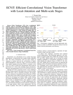 ECViT: Efficient Convolutional Vision Transformer with Local-Attention and Multi-scale Stages