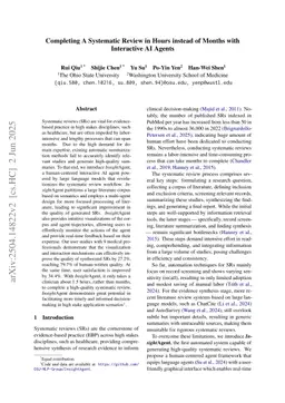 Completing A Systematic Review in Hours instead of Months with Interactive AI Agents