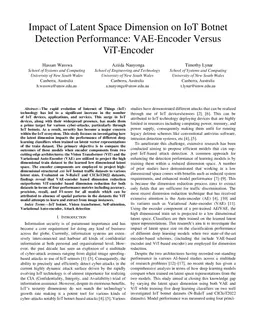 Impact of Latent Space Dimension on IoT Botnet Detection Performance: VAE-Encoder Versus ViT-Encoder