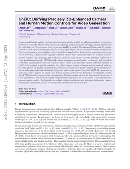 Uni3C: Unifying Precisely 3D-Enhanced Camera and Human Motion Controls for Video Generation