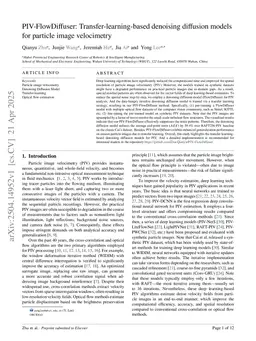 PIV-FlowDiffuser:Transfer-learning-based denoising diffusion models for PIV