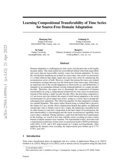 Learning Compositional Transferability of Time Series for Source-Free Domain Adaptation