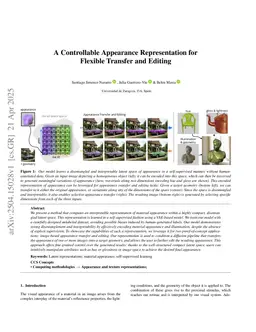 A Controllable Appearance Representation for Flexible Transfer and Editing