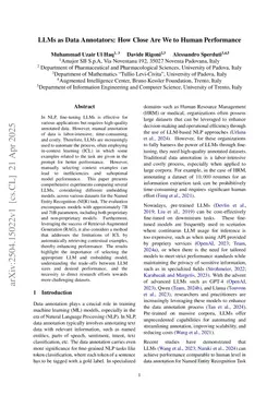 LLMs as Data Annotators: How Close Are We to Human Performance