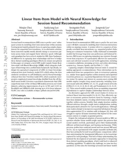 Linear Item-Item Model with Neural Knowledge for Session-based Recommendation