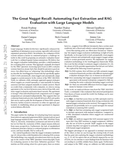 The Great Nugget Recall: Automating Fact Extraction and RAG Evaluation with Large Language Models