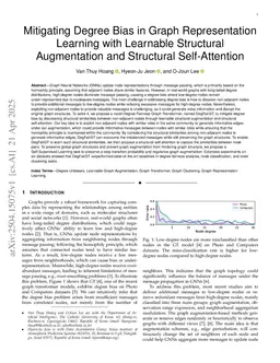 Mitigating Degree Bias in Graph Representation Learning with Learnable Structural Augmentation and Structural Self-Attention