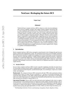 NeuGaze: Reshaping the future BCI