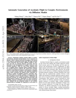 Automatic Generation of Aerobatic Flight in Complex Environments via Diffusion Models