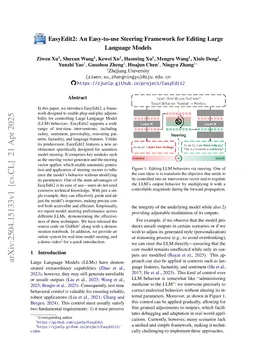 EasyEdit2: An Easy-to-use Steering Framework for Editing Large Language Models