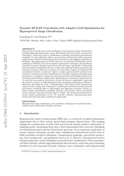Dynamic 3D KAN Convolution with Adaptive Grid Optimization for Hyperspectral Image Classification