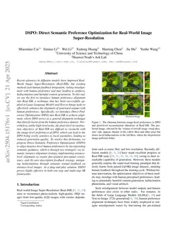DSPO: Direct Semantic Preference Optimization for Real-World Image Super-Resolution