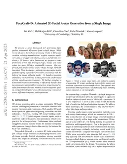 FaceCraft4D: Animated 3D Facial Avatar Generation from a Single Image