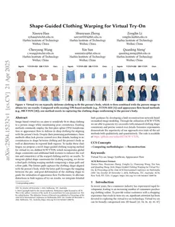 Shape-Guided Clothing Warping for Virtual Try-On