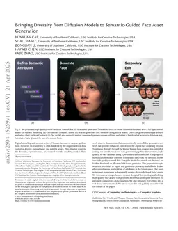 Bringing Diversity from Diffusion Models to Semantic-Guided Face Asset Generation