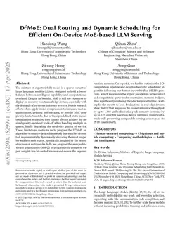 D$^{2}$MoE: Dual Routing and Dynamic Scheduling for Efficient On-Device MoE-based LLM Serving