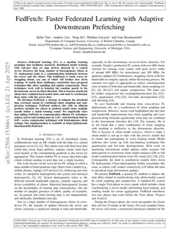 FedFetch: Faster Federated Learning with Adaptive Downstream Prefetching