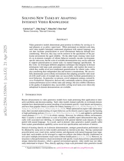 Solving New Tasks by Adapting Internet Video Knowledge