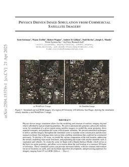 Physics Driven Image Simulation from Commercial Satellite Imagery