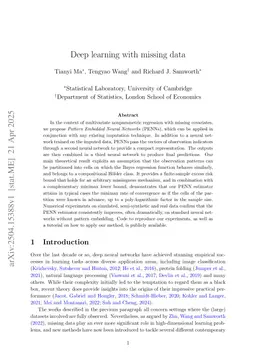 Deep learning with missing data