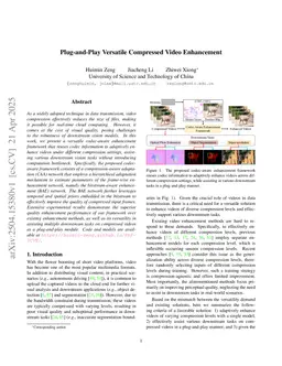 Plug-and-Play Versatile Compressed Video Enhancement