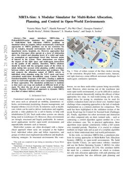 MRTA-Sim: A Modular Simulator for Multi-Robot Allocation, Planning, and Control in Open-World Environments