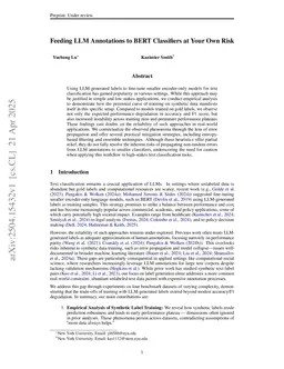 Feeding LLM Annotations to BERT Classifiers at Your Own Risk