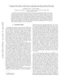 Compton Form Factor Extraction using Quantum Deep Neural Networks